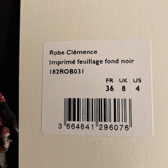 Exquisite Sezane Clemence bottom down midi dress-NWT- size 4 - Picture 9 of 10